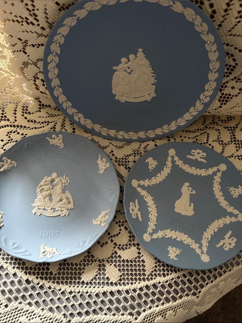Wedgwood Blue and White Jasperware Collector Plates